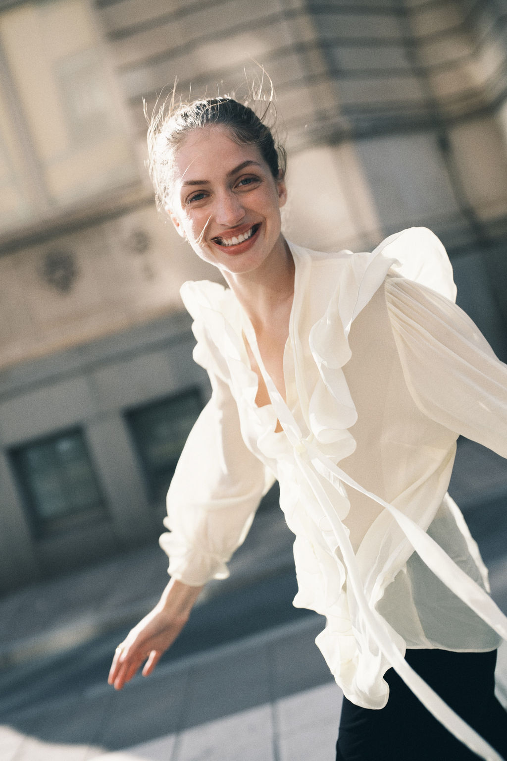 Blusa con volantes - H&m фото 2