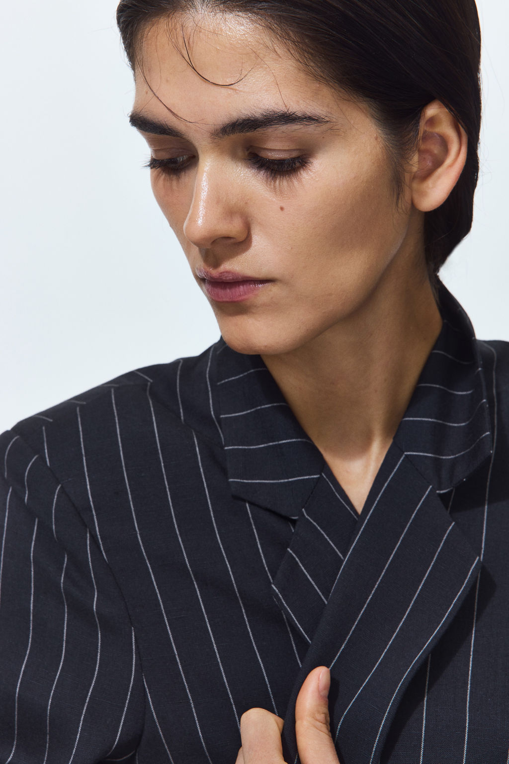 Americana de botonadura sencilla en mezcla de lino - H&m фото 5