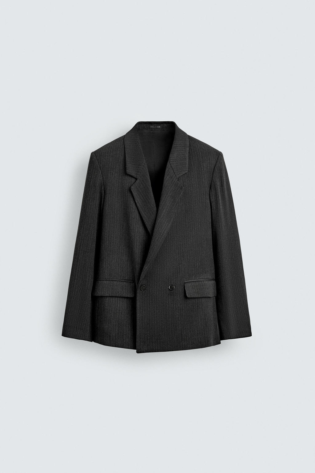 STRIPED DOUBLE-BREASTED BLAZER - Zara фото 7