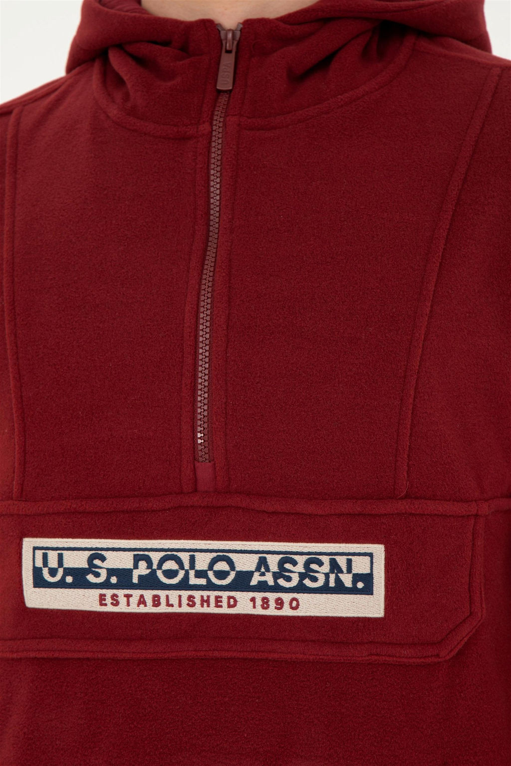 Мужской бордово-красный свитшот - U.s. polo assn фото 7
