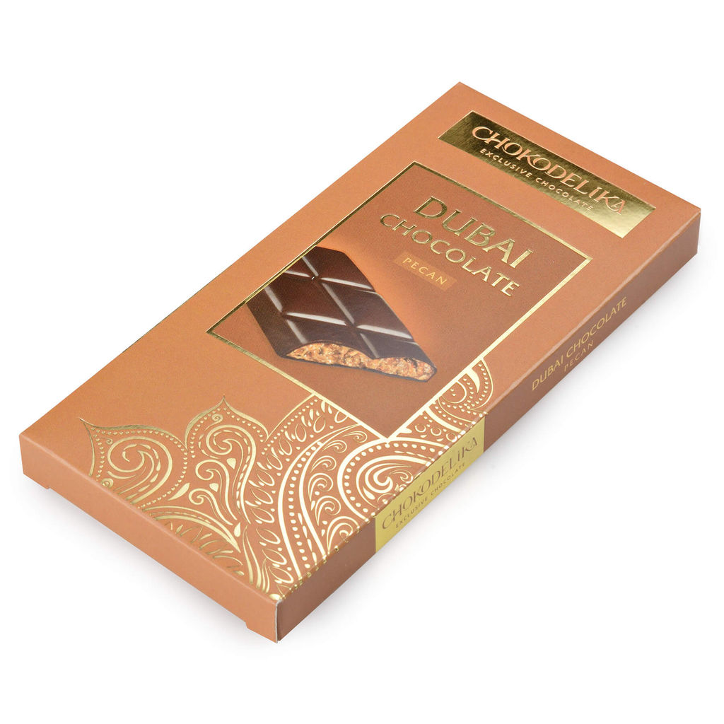 Шоколад темный Dubai Pecan с начинкой из пекана, 50 гр - Chokodelika фото 2