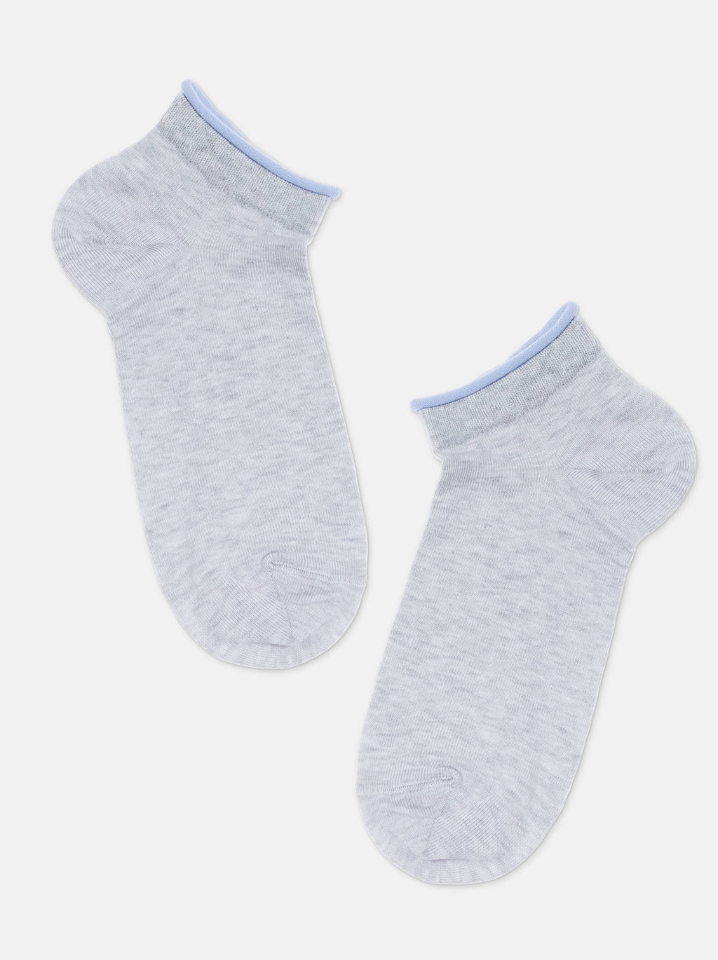 Цена за 2 пары Носки короткие Conte Elegant, светло-серый-голубой  фото 5