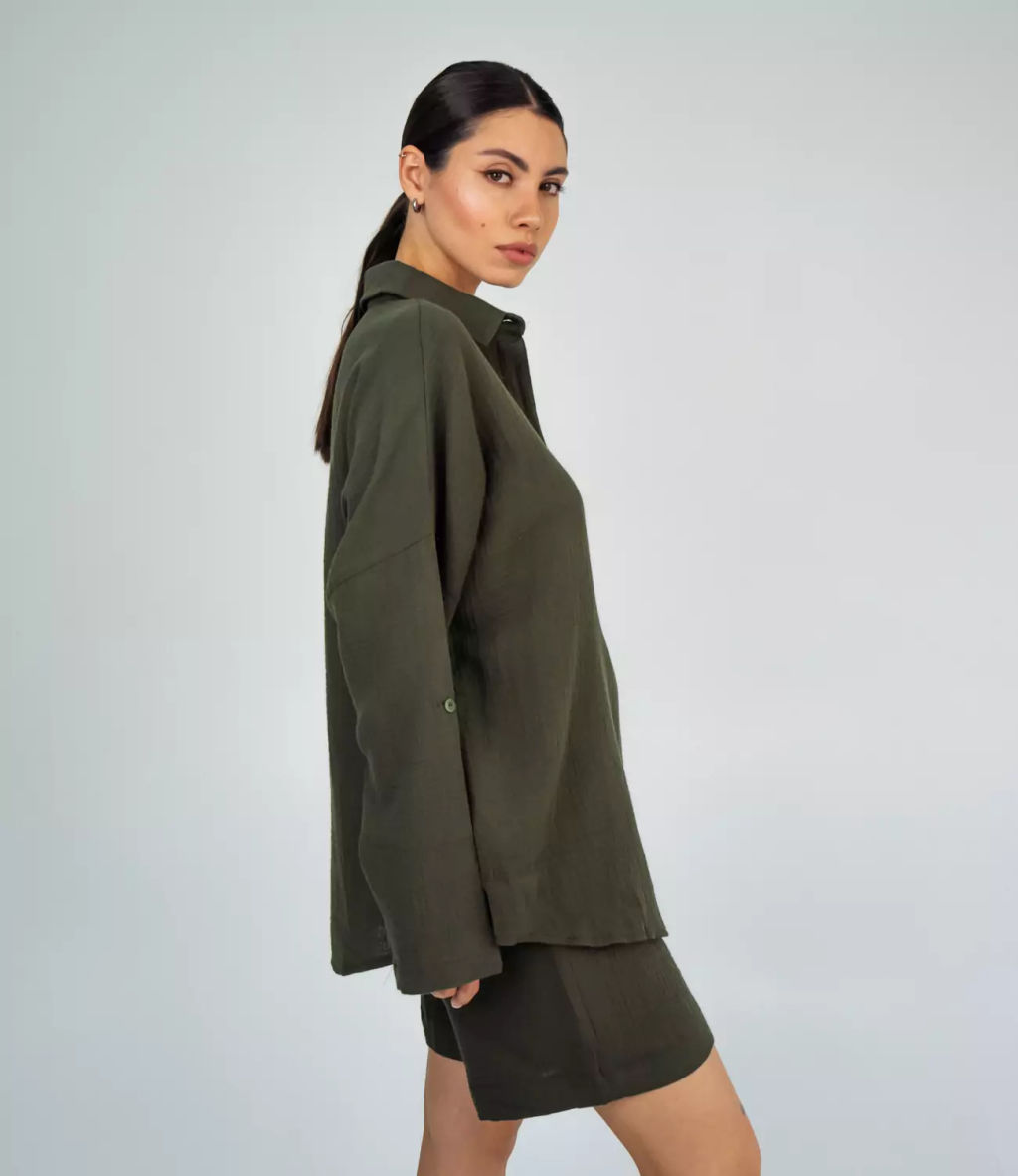 Костюм #ОБШ1459, тёмный хаки - Dommod фото 2