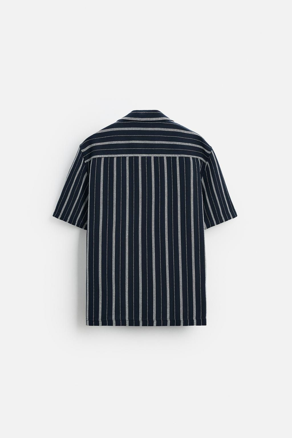 STRIPED TEXTURED SHIRT - Zara фото 7