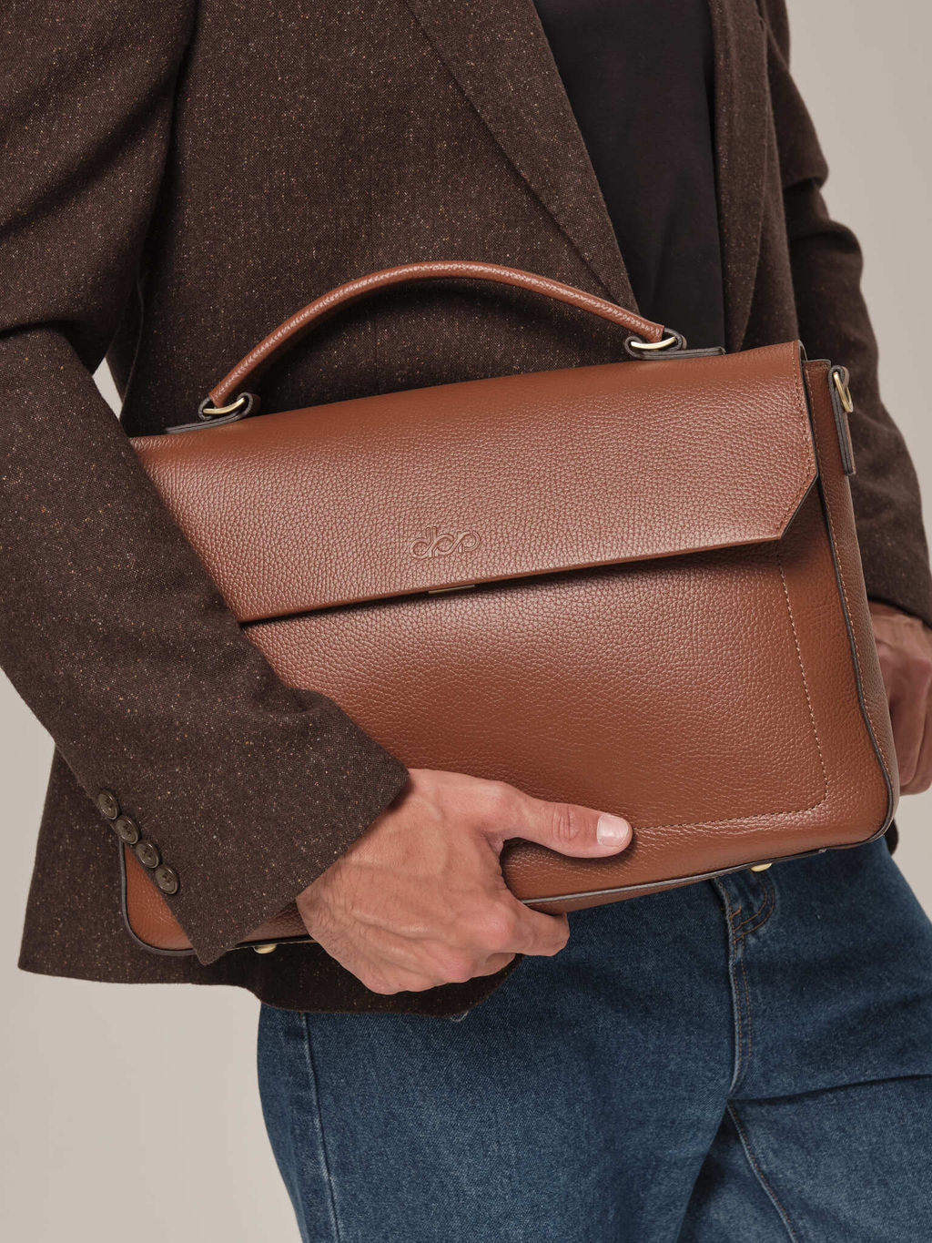 Мужская кожаная сумка Levi DBR 7115 коппер фото 6