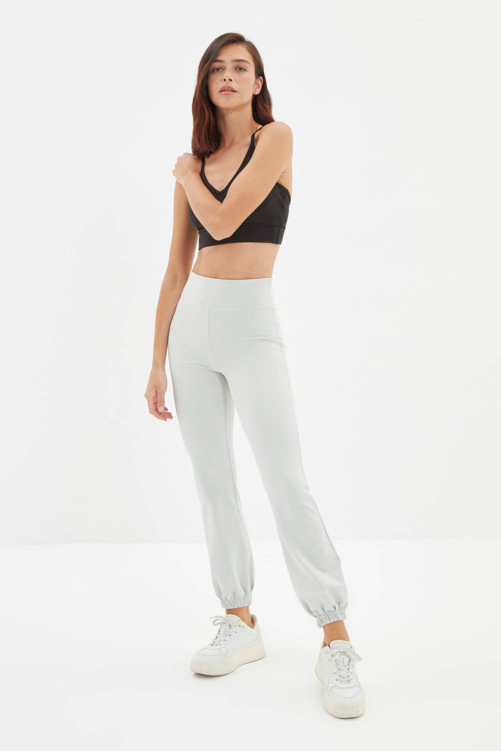 Gri Jogger Toparlay?c? Orme Spor Esofman Alt? TWOAW22EA0196