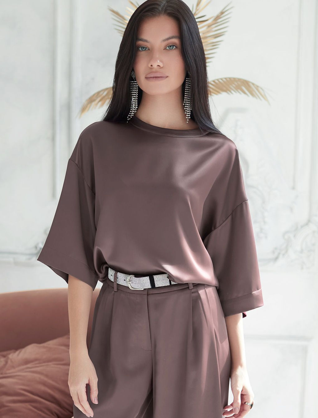 D29.279 Блузка женская кофейный