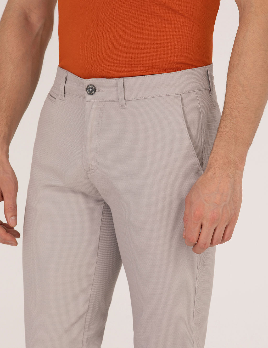 Gri Arm_rl_ Slim Fit Chino Pantolon