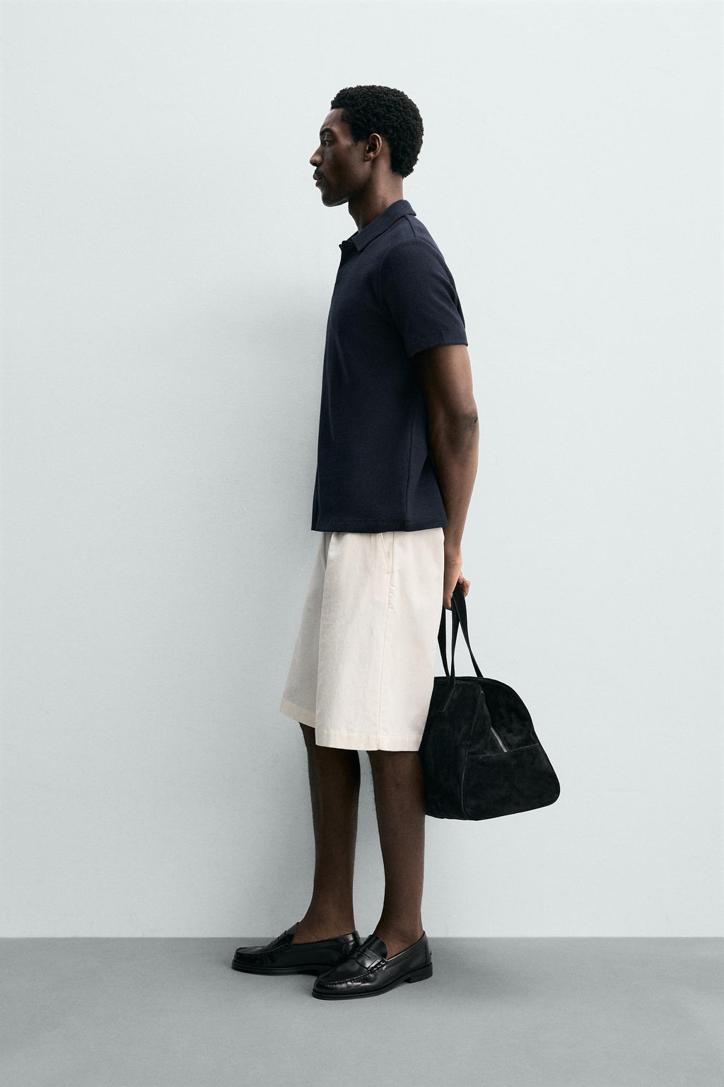 POLO RELAXED FIT ESTRUCTURA / Marino - Zara фото 4