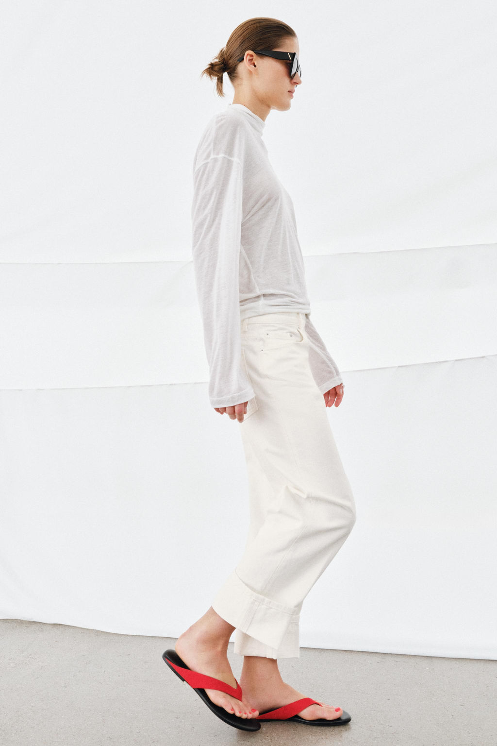 JEANS ZW COLLECTION RECTOS TIRO BAJO / Blanco - Zara фото 5