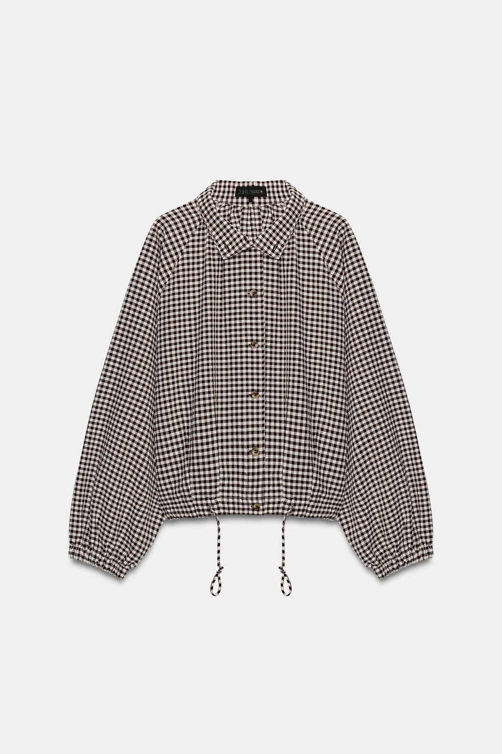 CHAQUETA CUADROS / Marr?n / Crudo - Zara фото 5