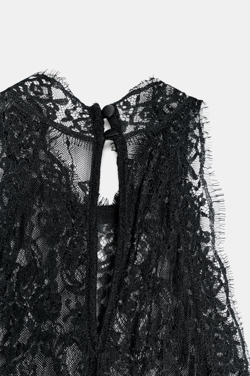 VESTIDO LENCERO ENCAJE / Negro - Zara фото 11
