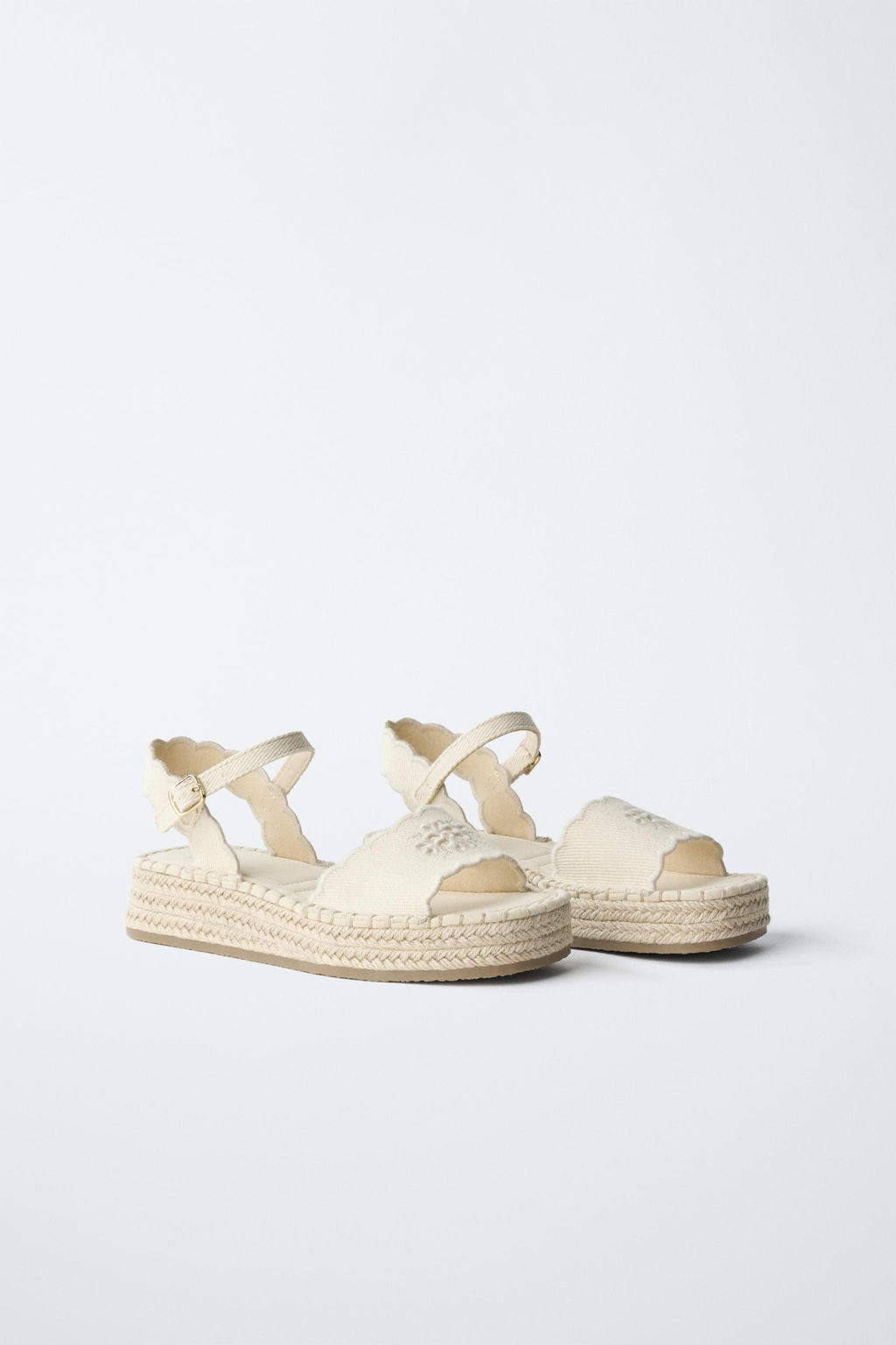 SANDALIA EFECTO YUTE / Blanco Crudo - Zara фото 2