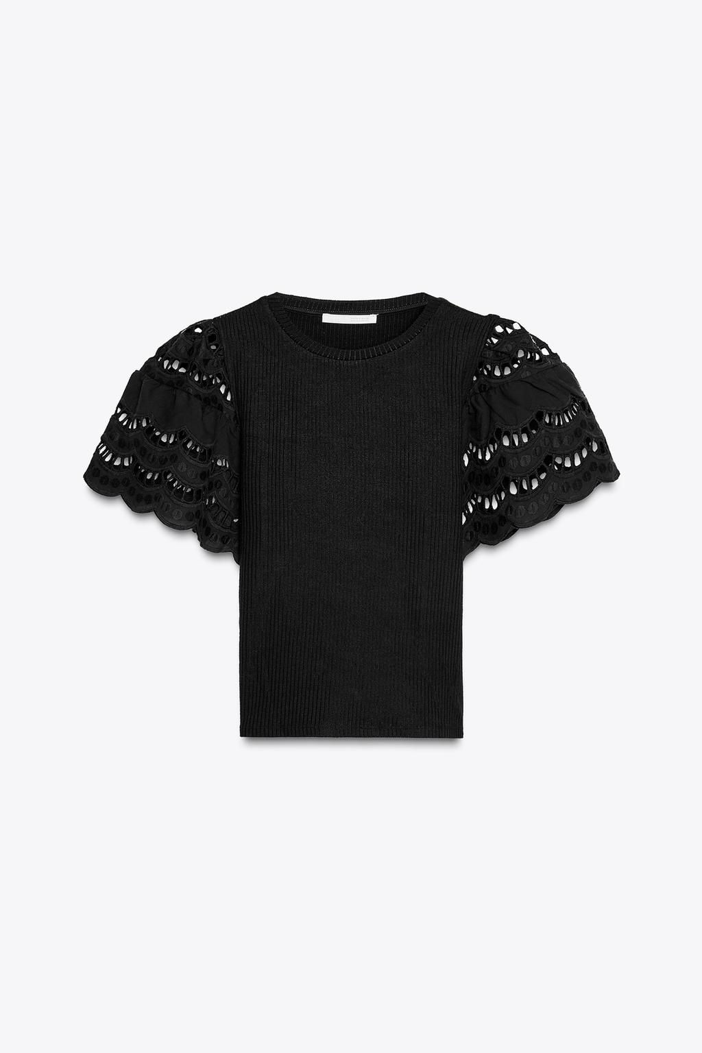 TANK TOP WITH SLEEVE EMBROIDERY - Zara фото 14