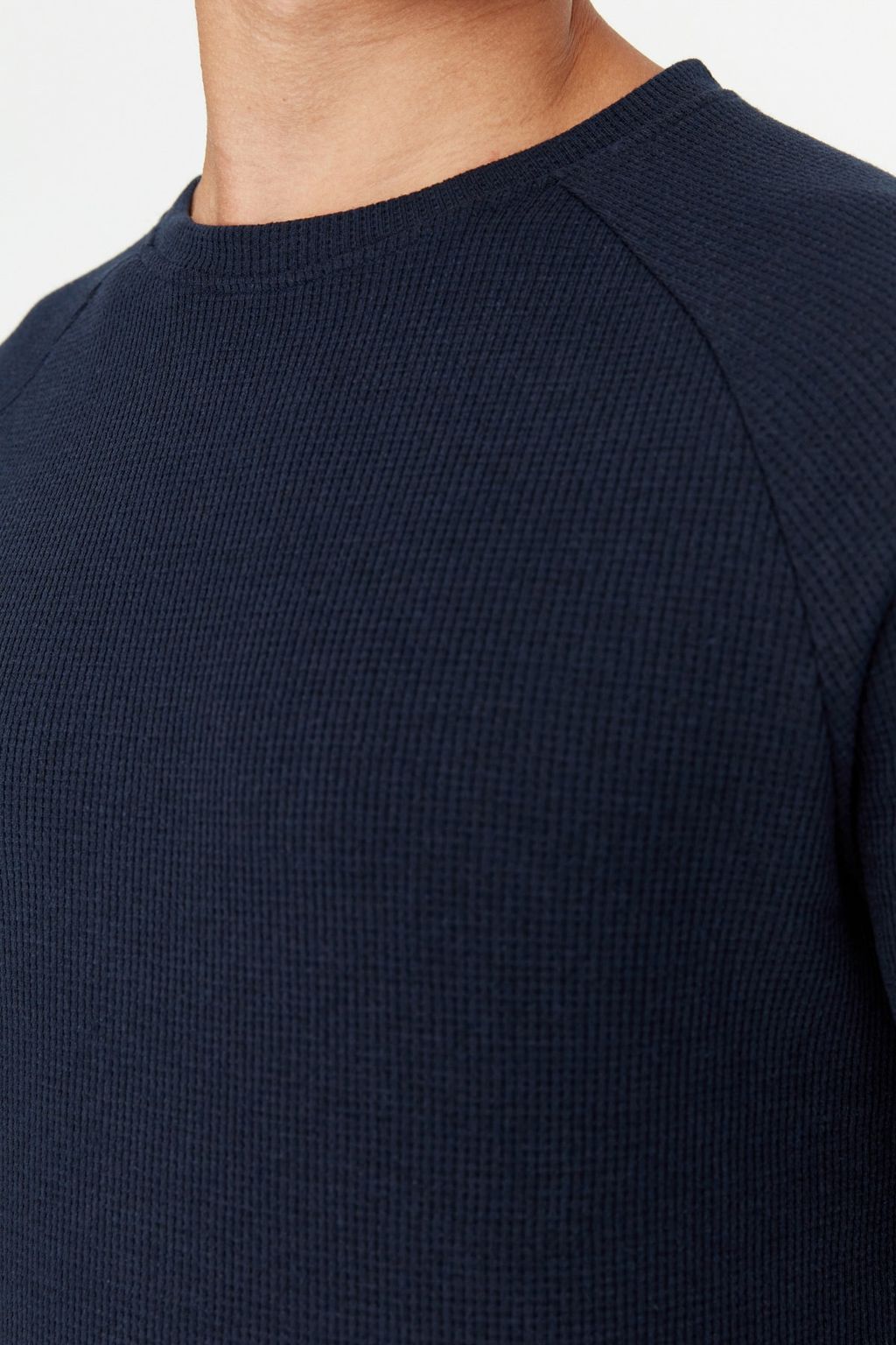TRENDYOL MAN Lacivert Regular Fit Waffle Orme Pijama Tak?m? TMNAW23PT00015 - Trendyolmilla фото 4