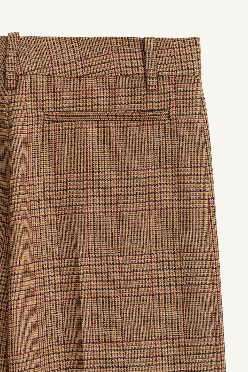 LIMITED EDITION WOOL CHECK FLARE TROUSERS - Zara фото 8