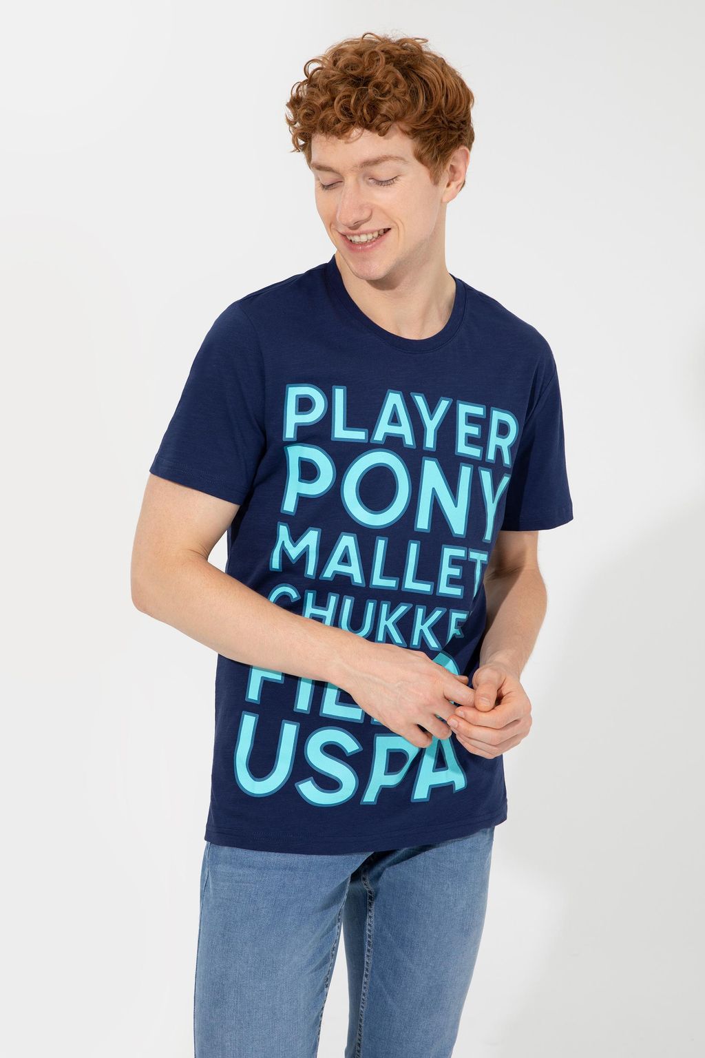 U. S. Polo Assn Мужская темно-синяя футболка с круглым вырезом - U.s. polo assn фото 4