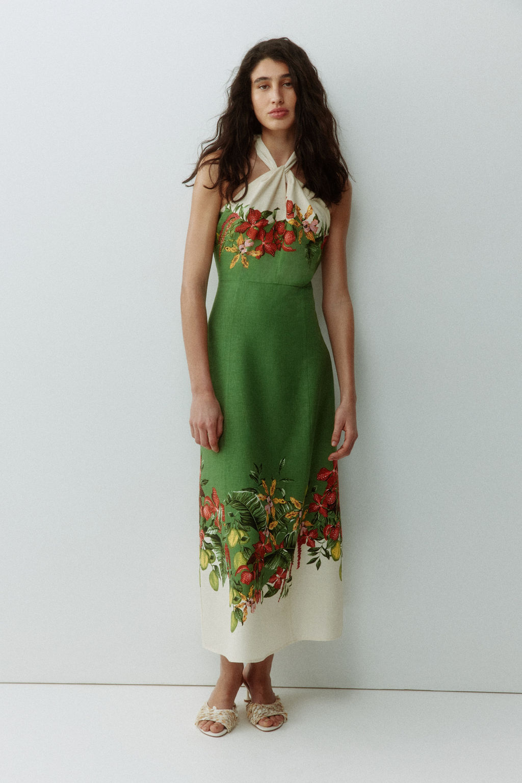 Vestido halter en mezcla de lino - H&m фото 2