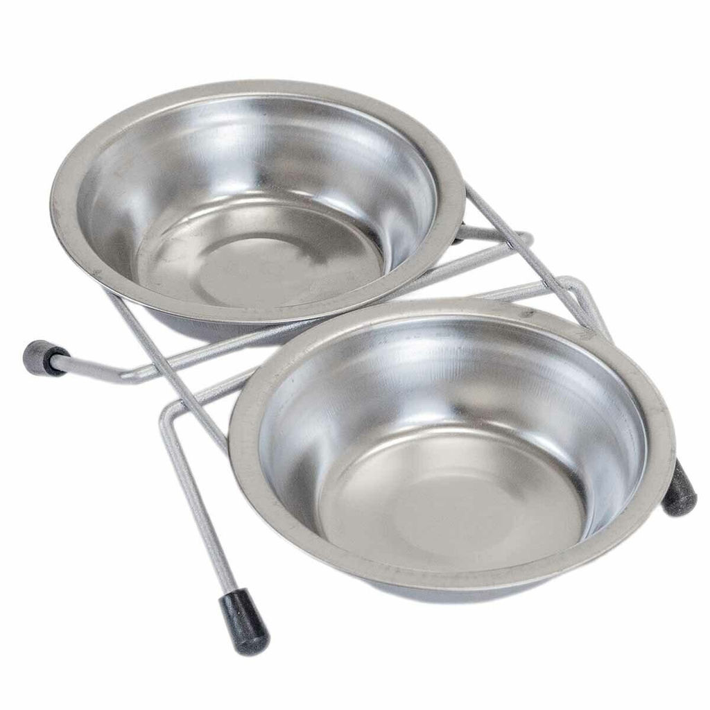 Миски метал. на подставке Редпластик 2*0,10 л Д12см 1308хром