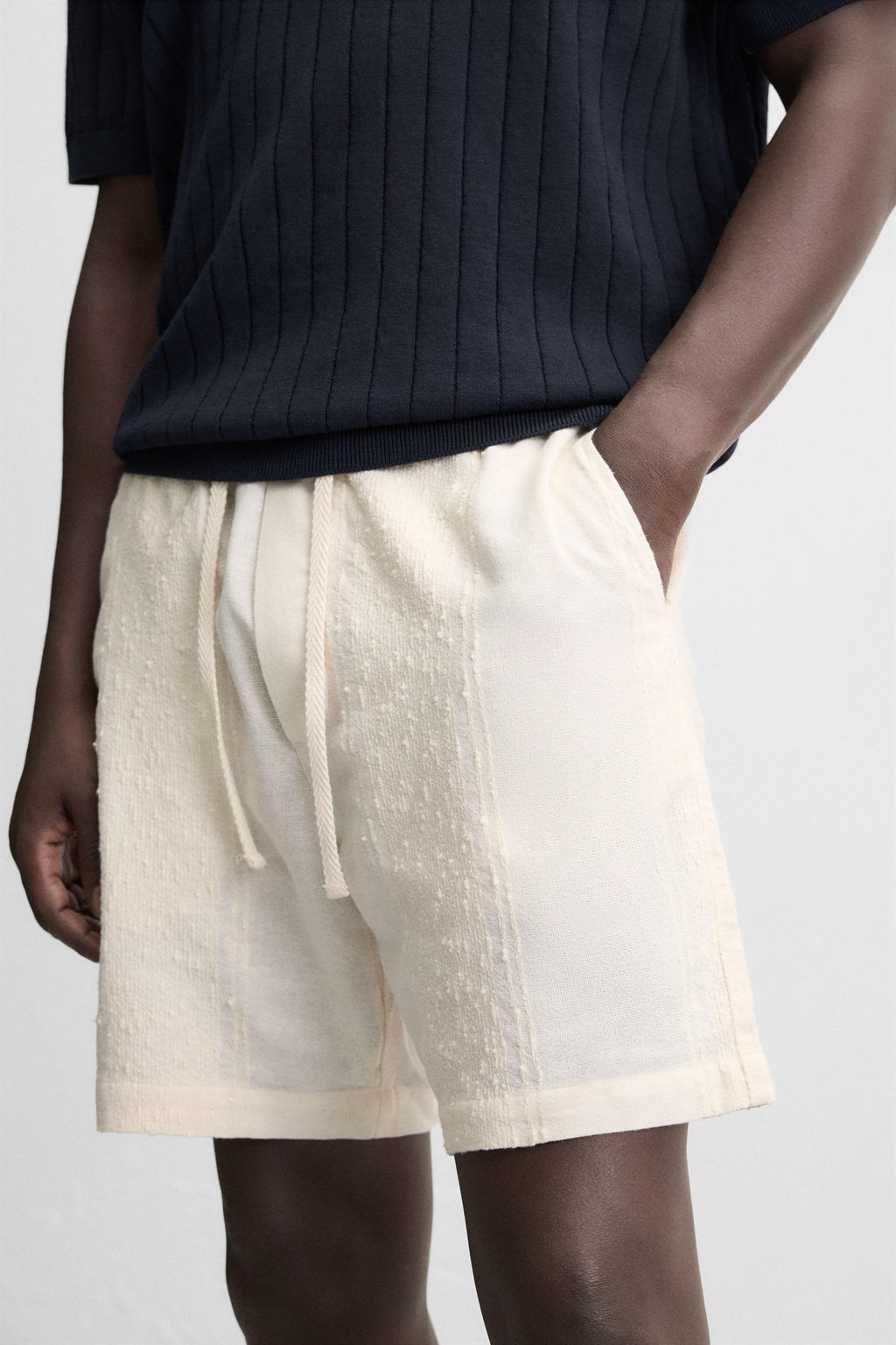 JACQUARD TEXTURED BERMUDA SHORTS - Zara фото 15