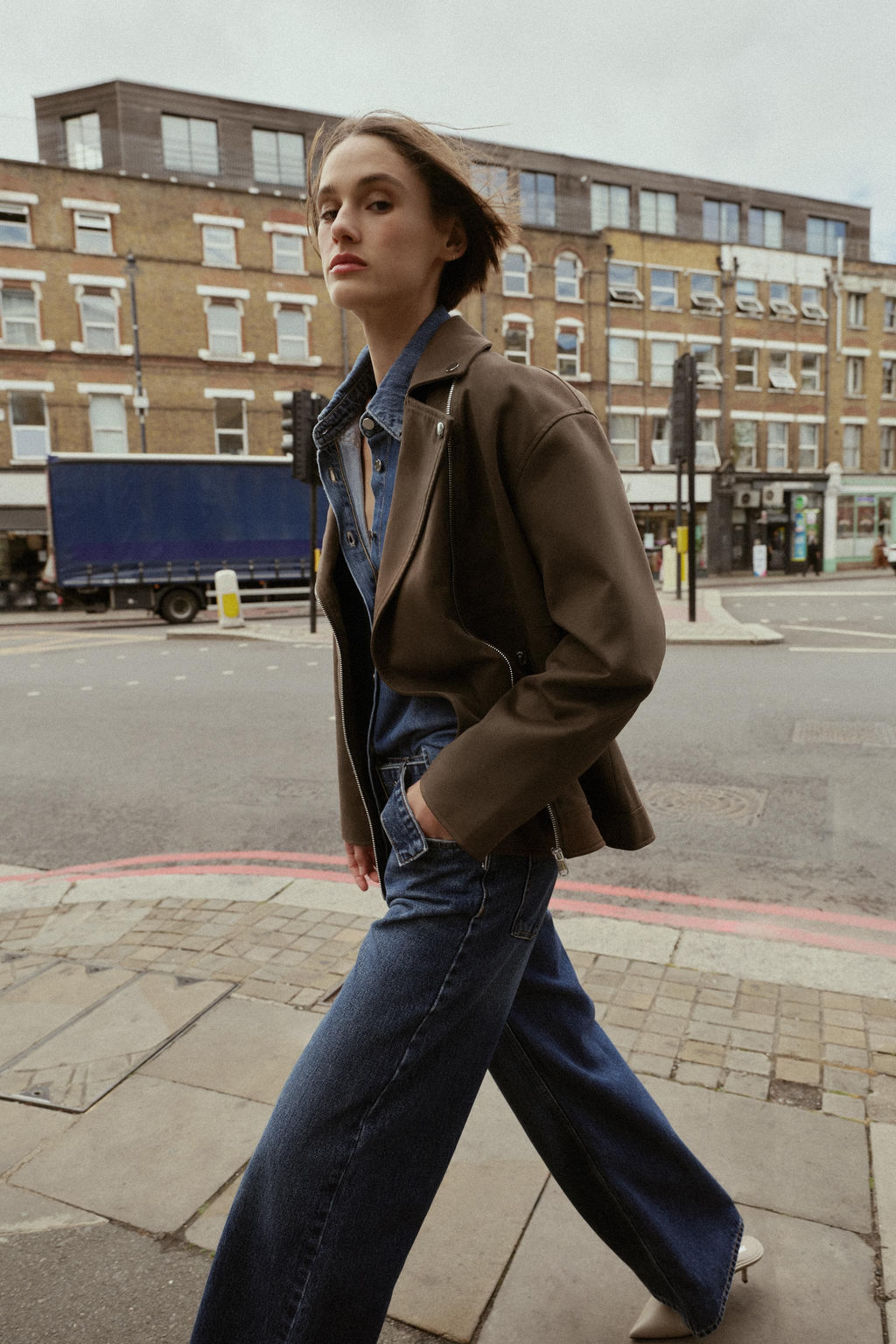 FAUX SUEDE BIKER JACKET - Zara фото 3
