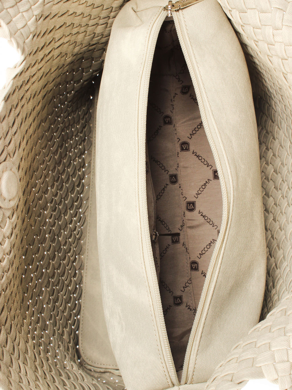 LACCOMA сумка СУ1033-винтаж бежевый эко кожа хлопок  фото 5