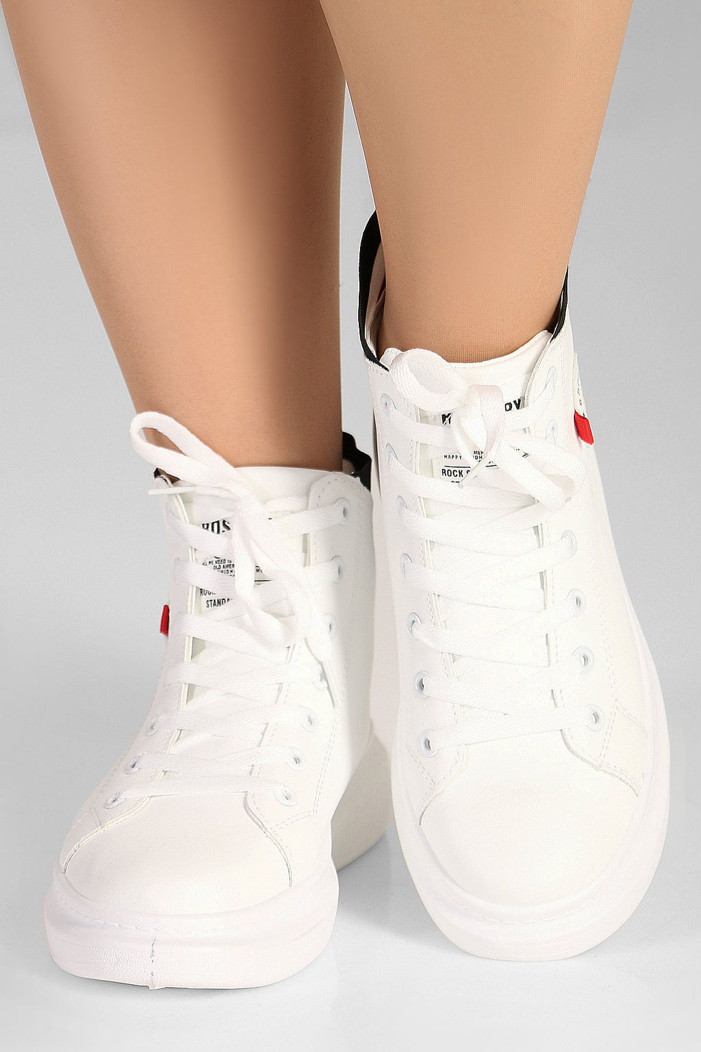 Полуботинки белые спортивные