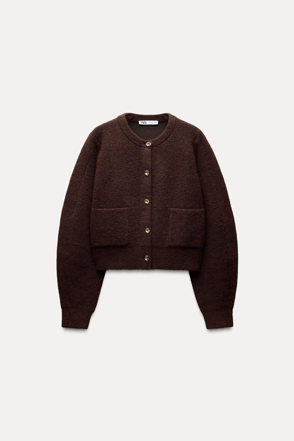 KNIT CARDIGAN WITH GOLDEN BUTTONS - Zara фото 5