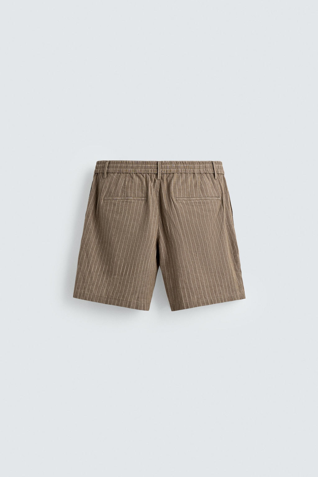 BERMUDA RELAXED FIT ALGOD?N - LINO / Marr?n / Crudo - Zara фото 7