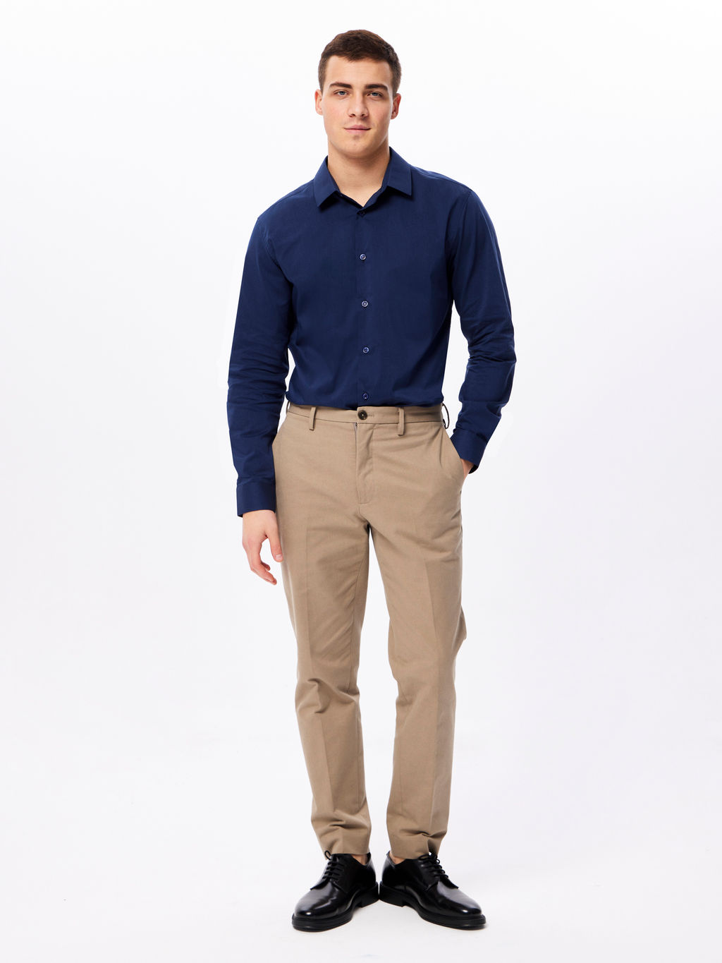 Сорочка мужская длинный рукав GREG 240/238/NB/SZR STRETCH  фото 8