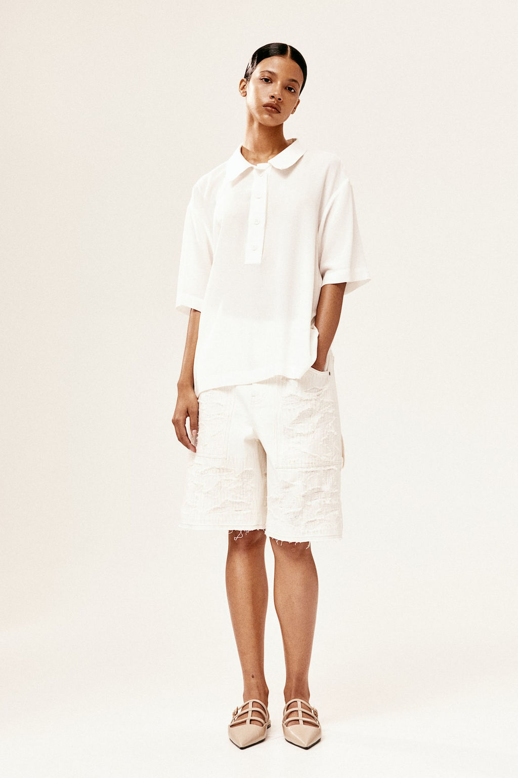 Polo en crepe transparente - H&m фото 2