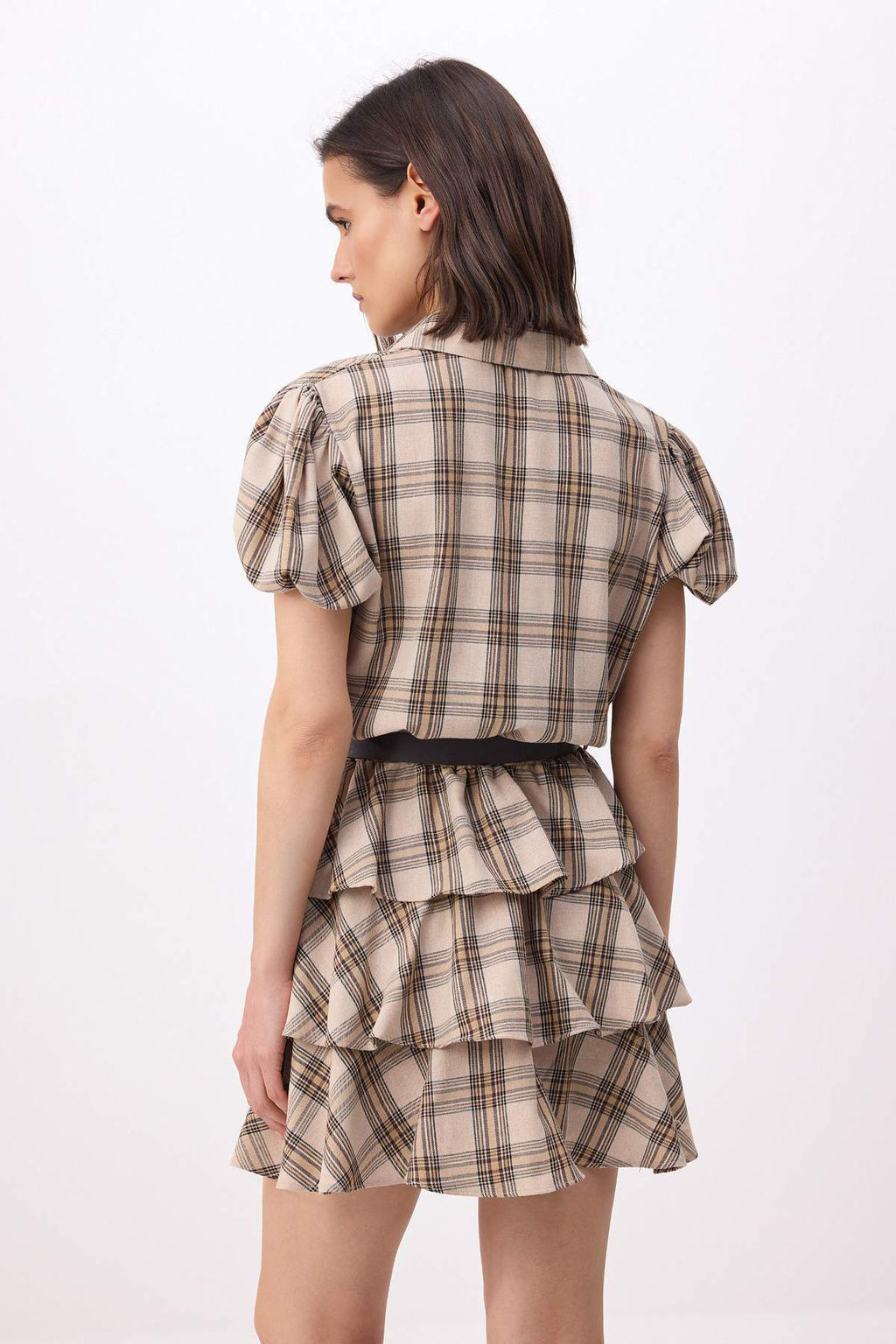 Cok Renkli Ekose / Kareli K?sa / Mini Dokuma Elbise TWOSS26EL00770 - Trendyolmilla фото 4