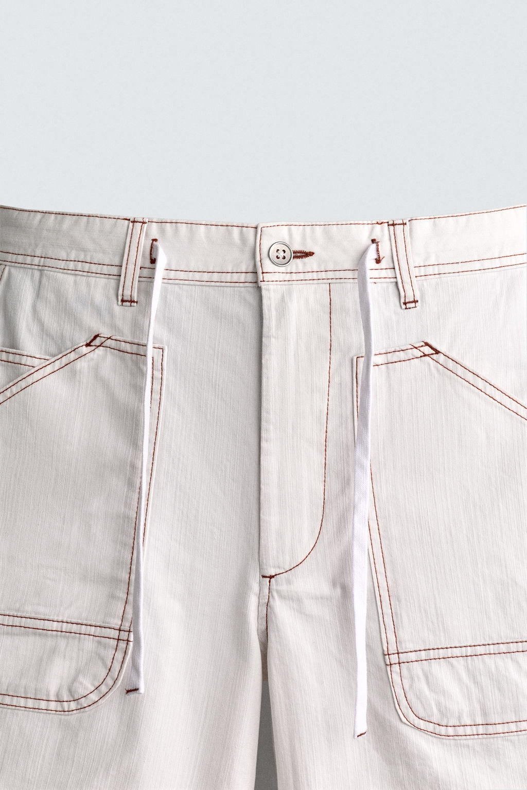 BERMUDA WIDE FIT PLIEGUES / Blanco roto - Zara фото 9