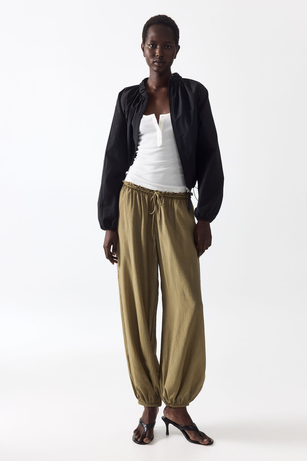Pantal?n globo con cord?n de ajuste - H&m фото 7