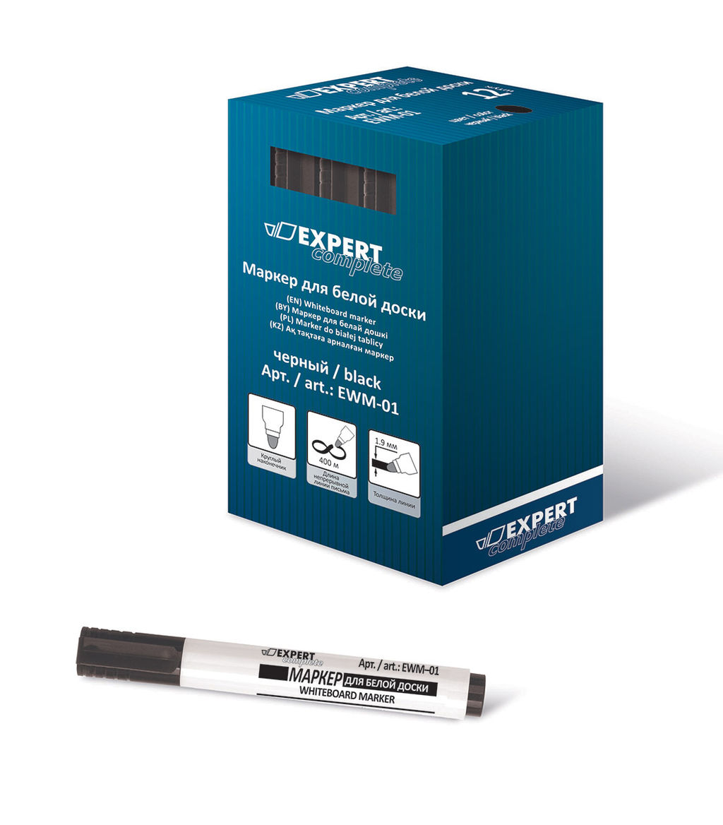 Expert Complete Маркер для белой доски EWM-01 2 мм пулевидный 12 шт