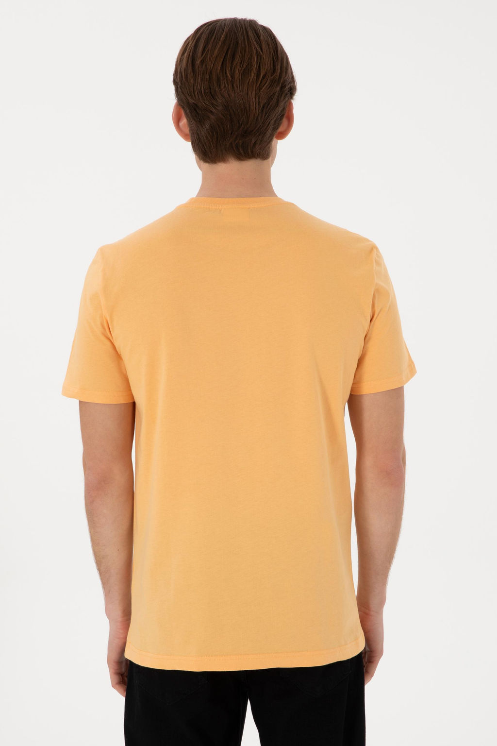 Erkek Regular Fit Bisiklet Yaka Turuncu Basic Ti__rt Sepette S_rpriz _ndirim - U.s. polo assn фото 5