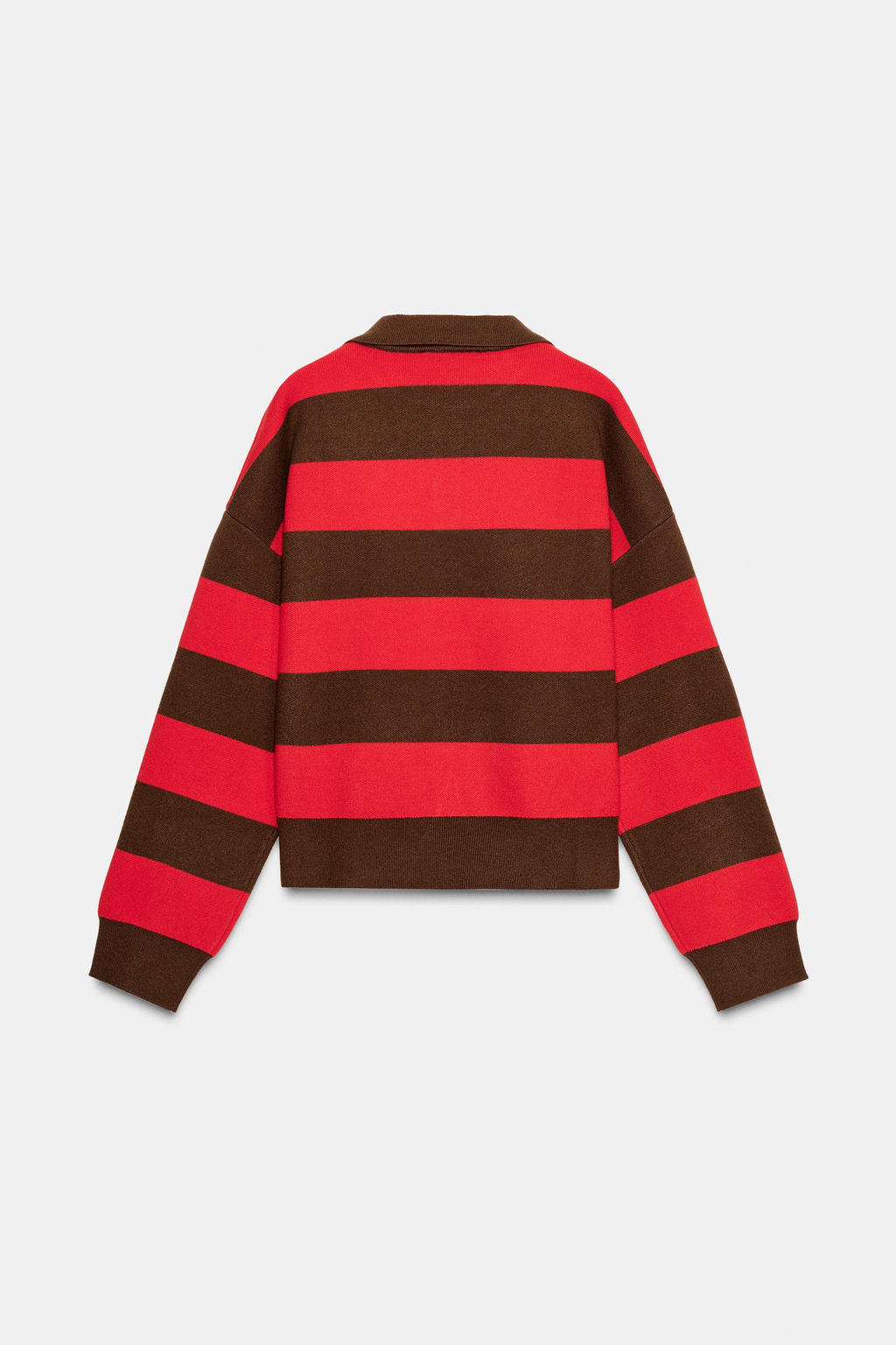 STRIPED KNIT POLO JUMPER - Zara фото 17
