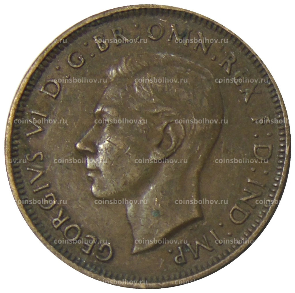 1/2 пенни 1938 года Австралия