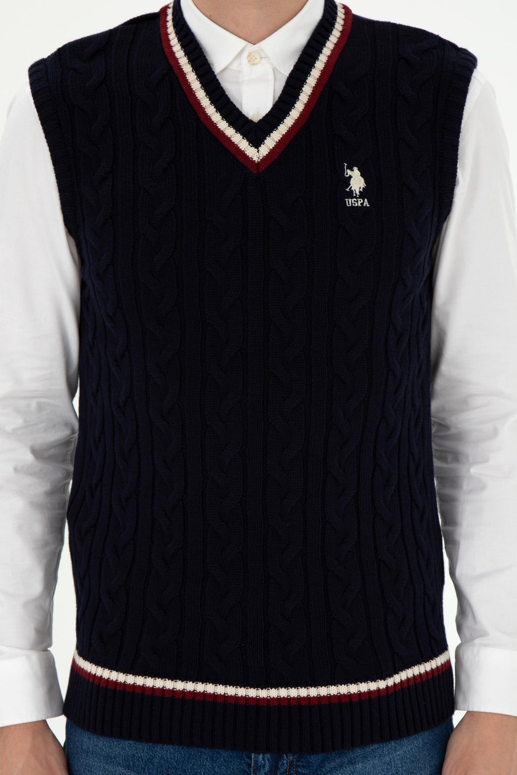 Мужской темно-синий свитер Неожиданная скидка в корзине - U.s. polo assn фото 6