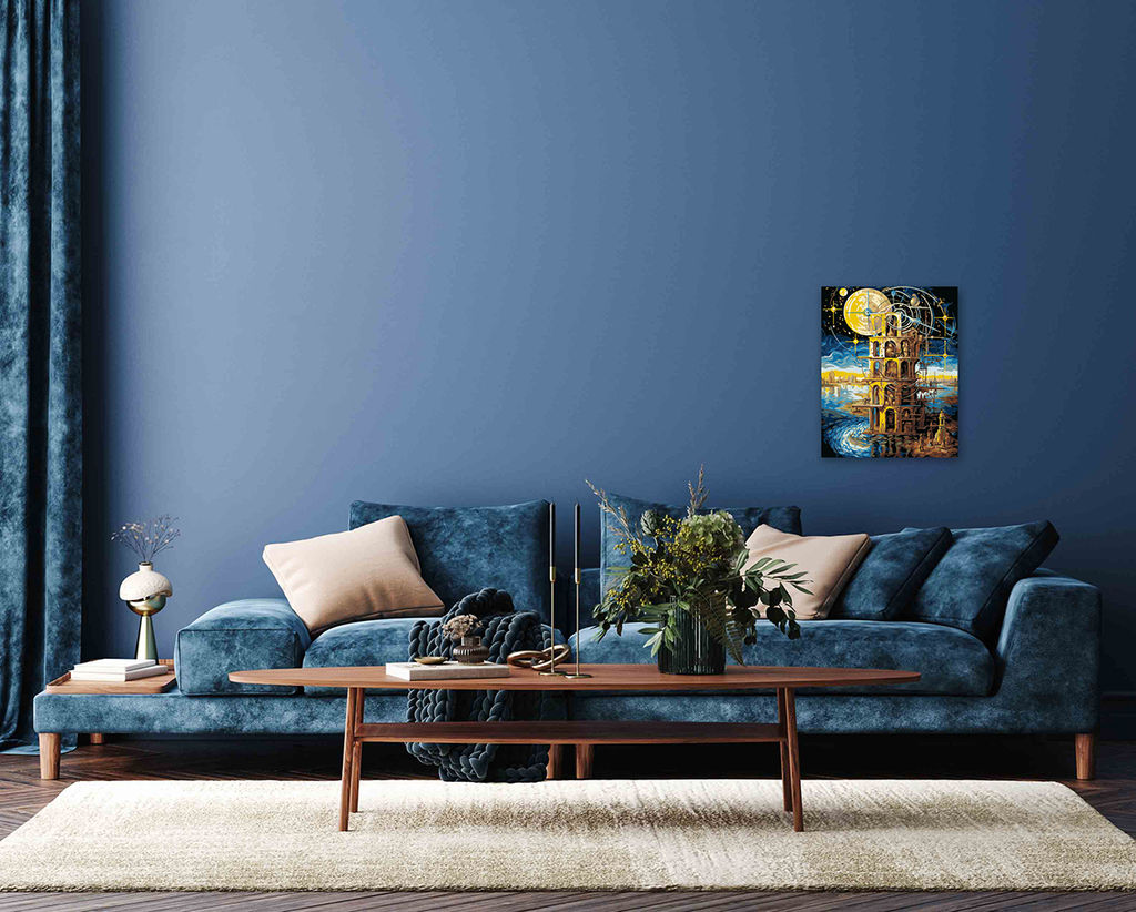 ФРЕЯ PNB/PLZ-313 Набор для раскрашивания по номерам ( с краской-металлик ) 50 х 40 см Фантастическая башня