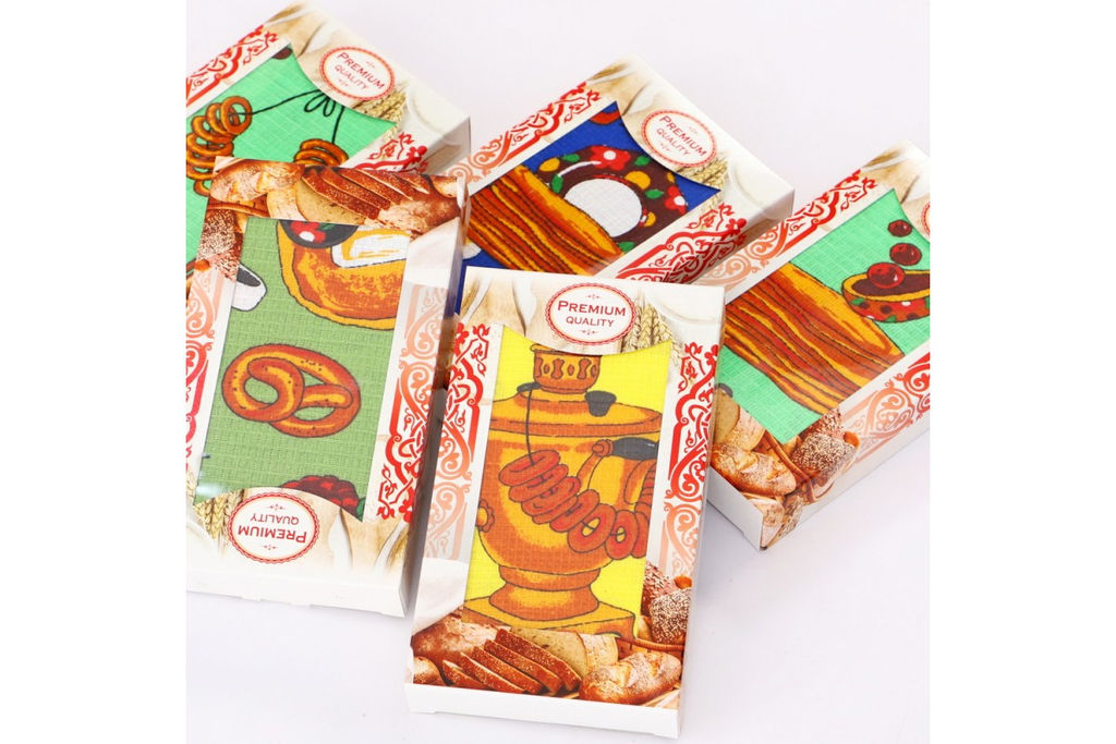 Набор вафельное полотенце. в коробке НВКК345