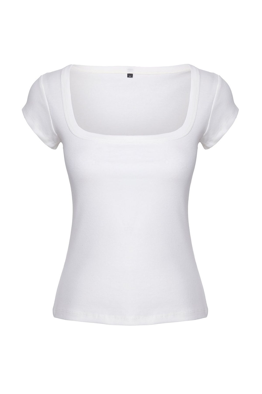 Trendyolmilla Ekru Kare Yaka Fitted/Vucuda Oturan Orme Bluz TWOSS25BZ00020 фото 6