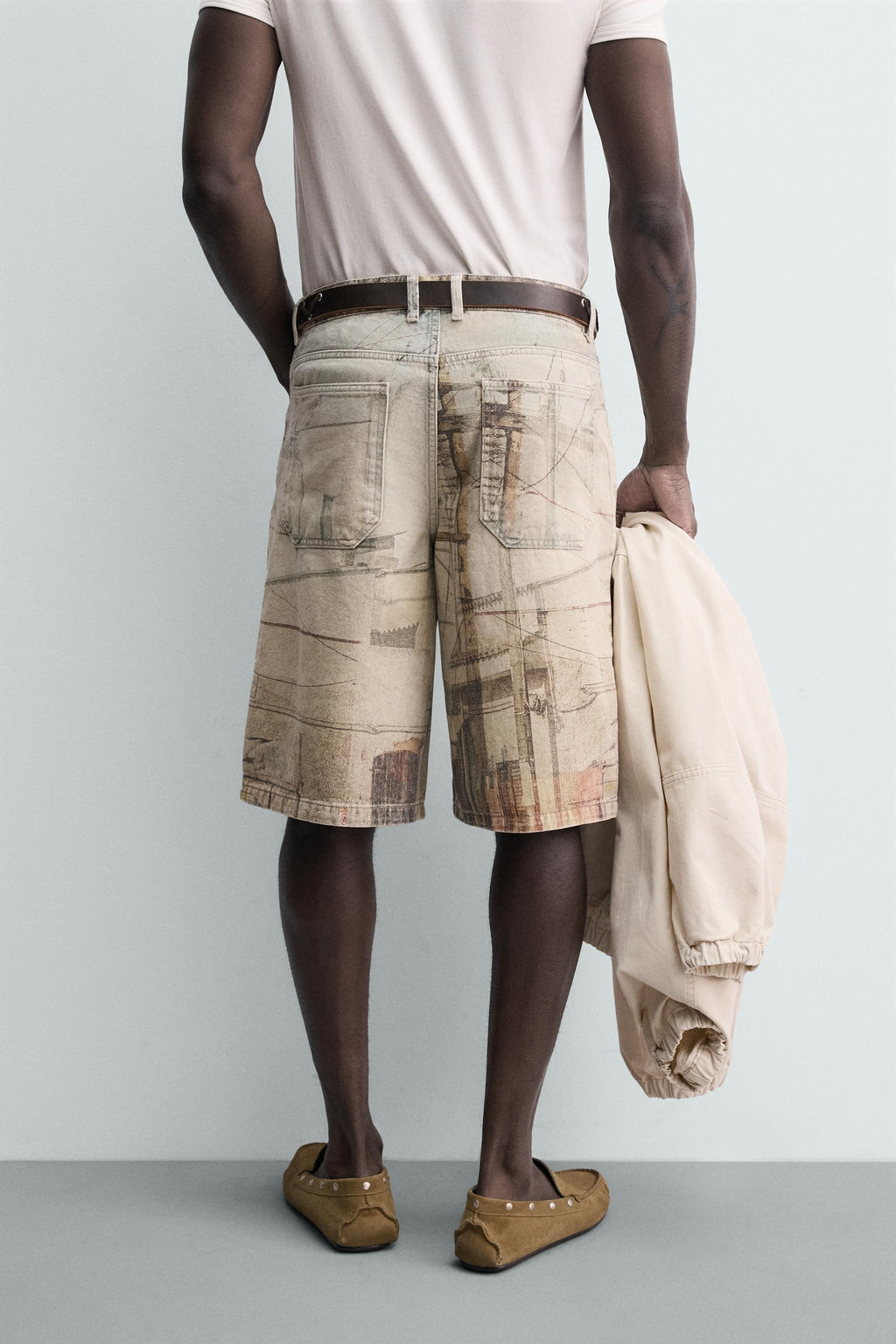 BERMUDA BAGGY FIT ESTAMPADO ABSTRACTO / Multicolor - Zara фото 3