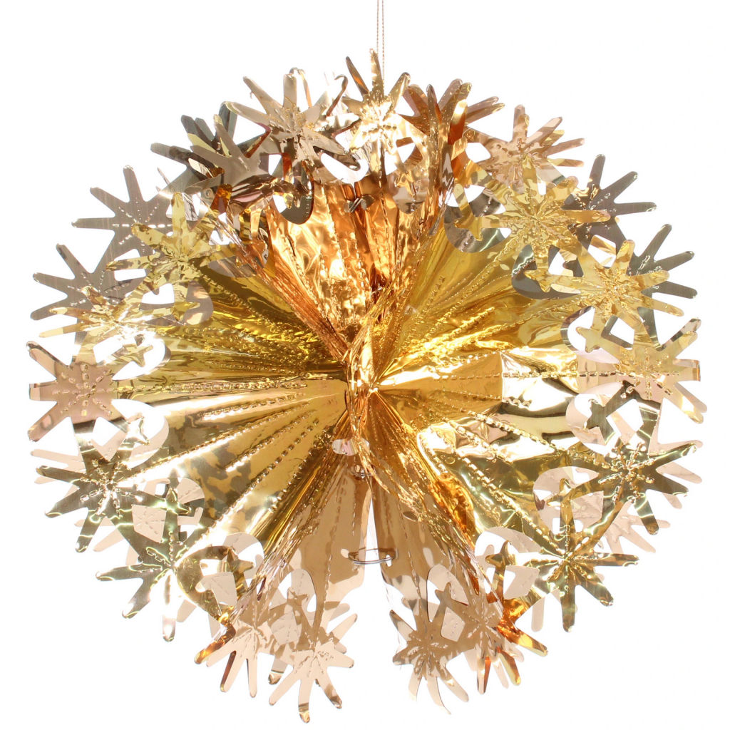 Цена за 4 шт. Украшение фольгированное "Волшебный шар" d-30 см, Шампань