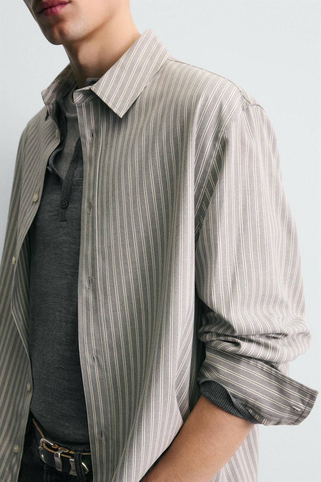 RELAXED FIT STRIPED SHIRT - Zara фото 6