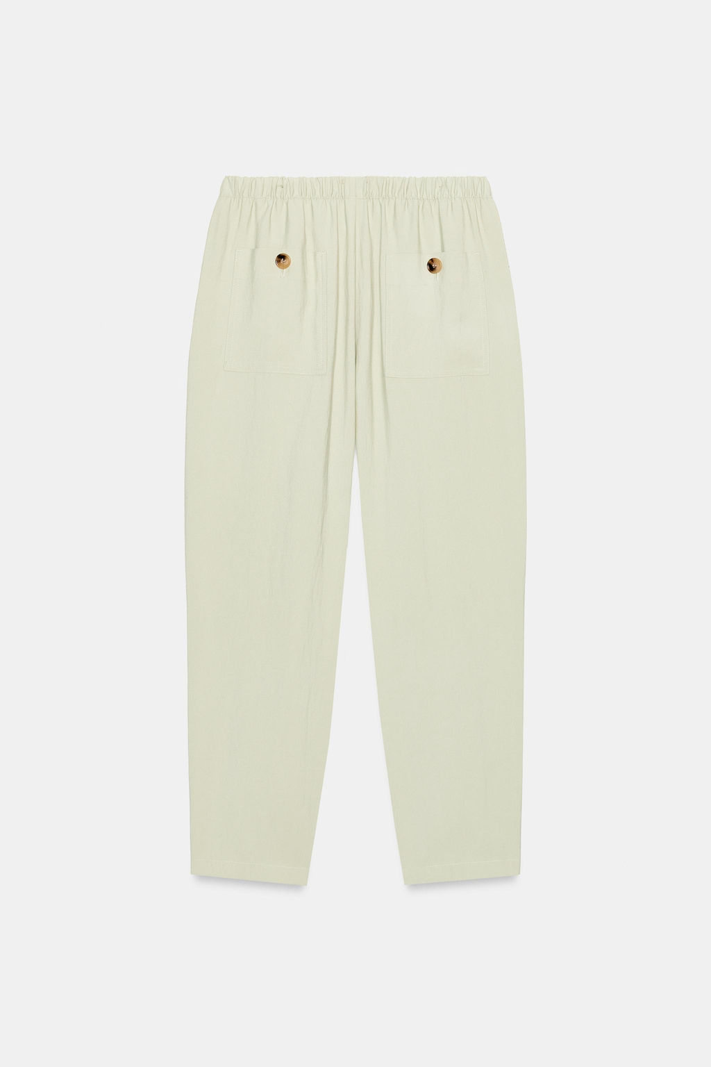 PANTAL?N CARROT CINTURA EL?STICA / Verde agua - Zara фото 8