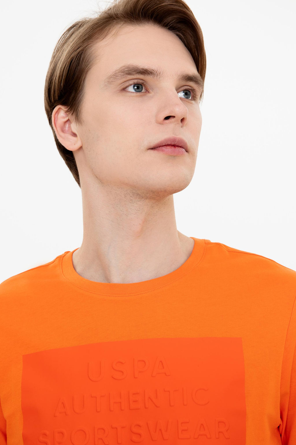 Erkek Turuncu Bisiklet Yaka Ti__rt