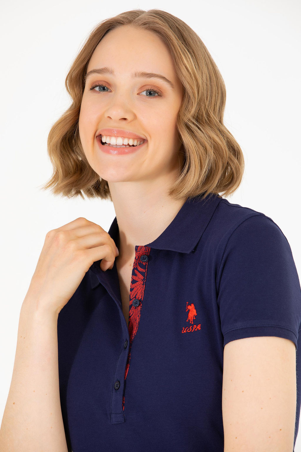 Женская темно-синяя футболка Basic - U.s. polo assn фото 16