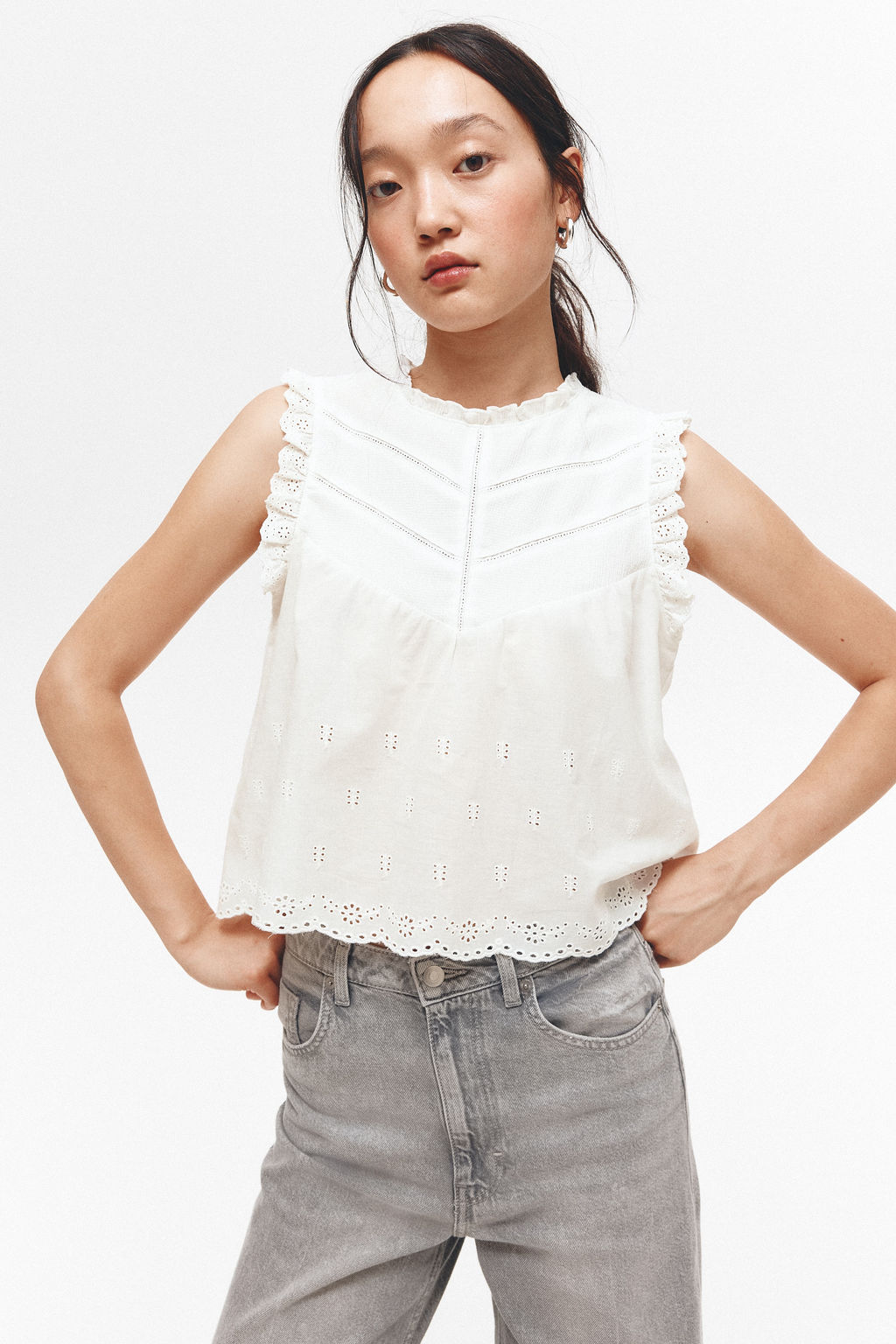 Top con ribetes de volantes - H&m фото 6