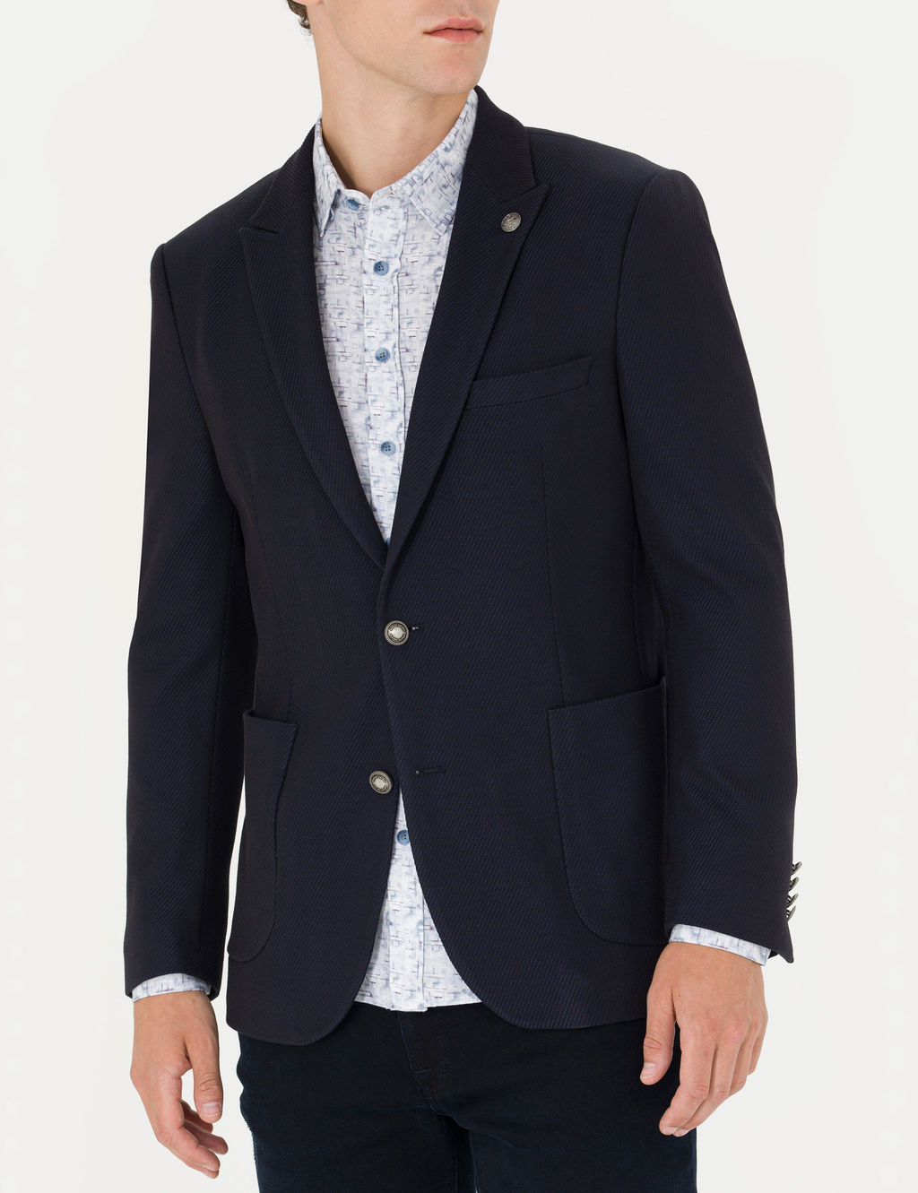 Lacivert Ekstra Slim Fit Blazer Ceket